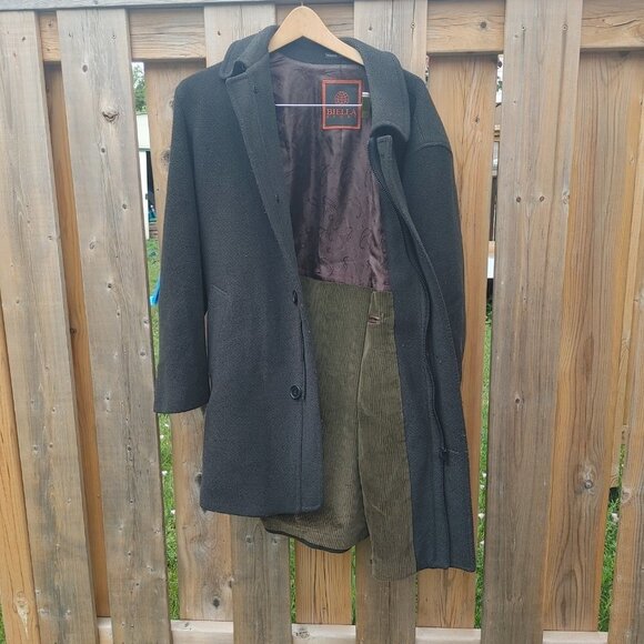 VINTAGE Tessuto Italiano  BIELLA Wool Sport Coat Blazer Jacket Men's 44R US XL - Picture 6 of 8